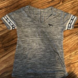 Victoria's Secret PINK Gray V-Neck Tee